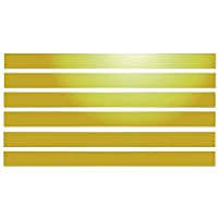 Los mejores  - 6 bandas adhesivas reflectantes para señalización 28 x 2 cm – amarillo reflectante